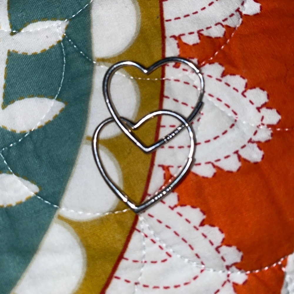 Pandora Asymmetrical Heart Hoop Earrings